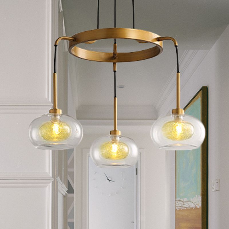 Weiß/Gold Wagenrad Kronleuchter Bauernhaus klares Glas 3/6/8 Köpfe Anhänger Deckenleuchte