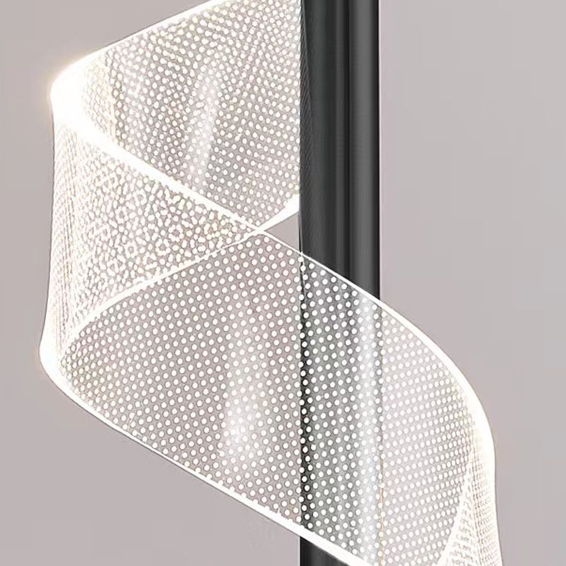 Modern Artistic LED Pendant Light Aluminium Linear Hanging Lamp with Acrylic Shade