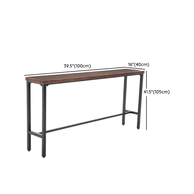 Industrial Style Bar Set 1/4/5/9 Pieces Solid Wood Rectangle Pub Dining Set