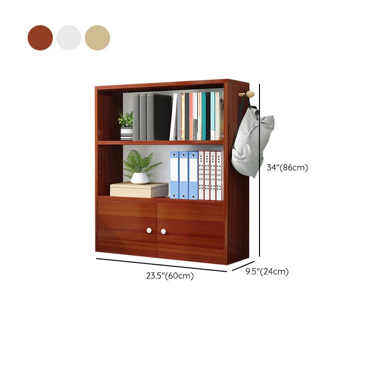 Contemporary Wood Bookshelf Standard Shelf Bookcase for Home Office