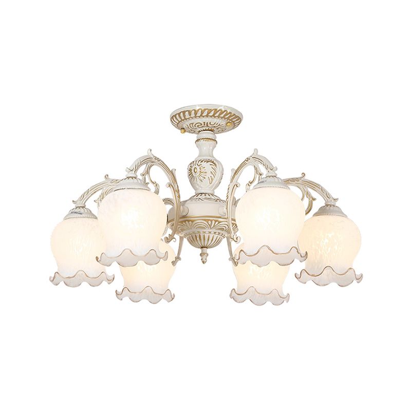 Sombra de brote lámpara de lámpara de montura de vidrio esmerilado