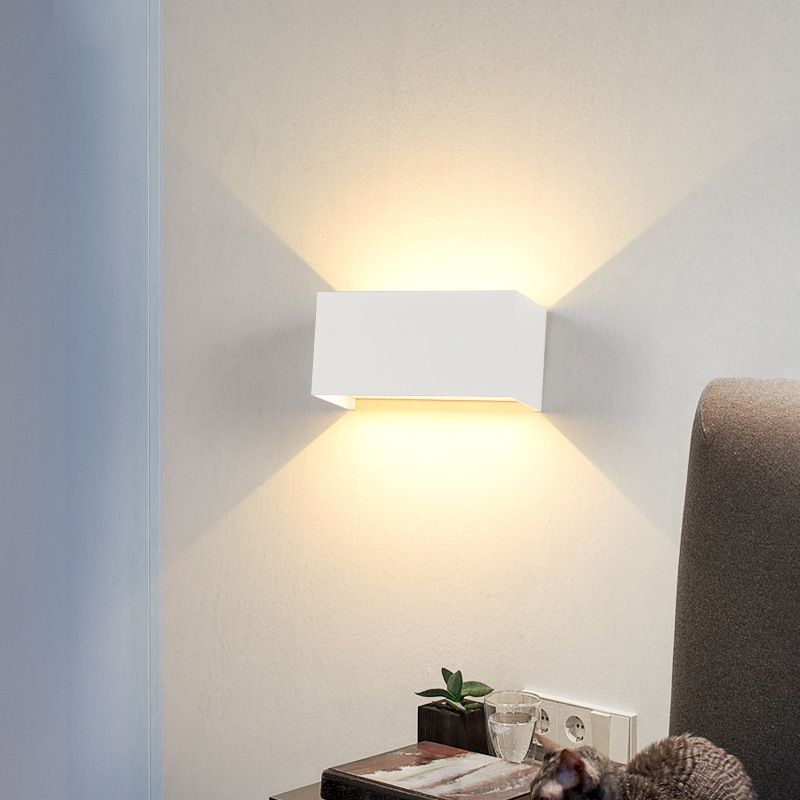 Rechthoek wand gemonteerde lamp moderne eenvoud aluminium wandmontage lamp voor woonkamer
