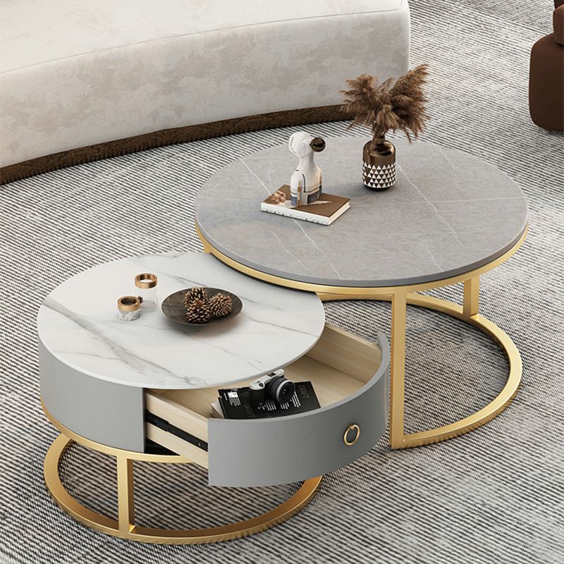 Slate Top Coffee Cocktail Table Frame Coffee or End Table with Drawe