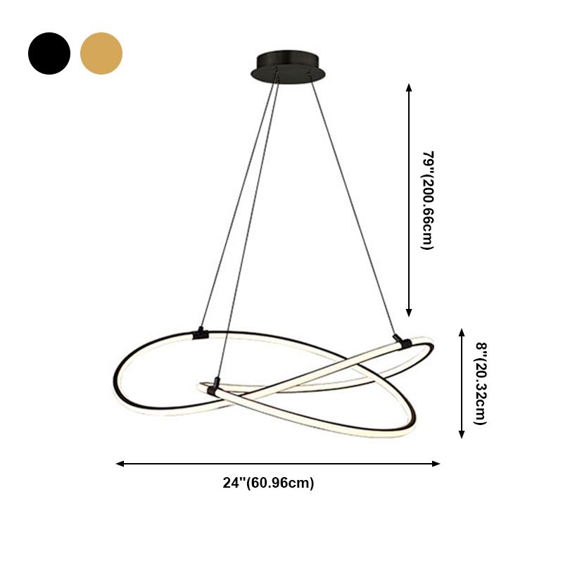 Modern Style Twist Shape Pendant Chandelier Metal 1 Light Chandelier Light