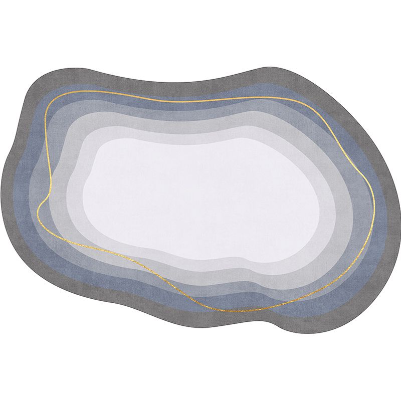 Stylish Novelty Shape Rug Modern Polyester Rug Washable Carpet with Non-Slip Backing