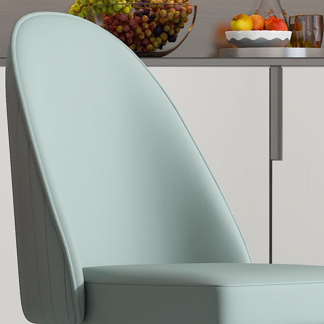 Silla de comedor de estilo escandinavo, silla Parsons acolchada sin brazos de madera (juego de 2)