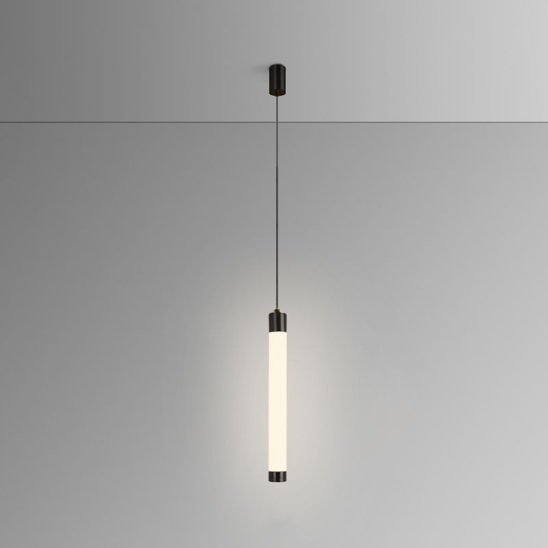 Ampiante moderna a sospensione minimalista a 1 illuminazione in stile moderno illuminazione appesa in metallo