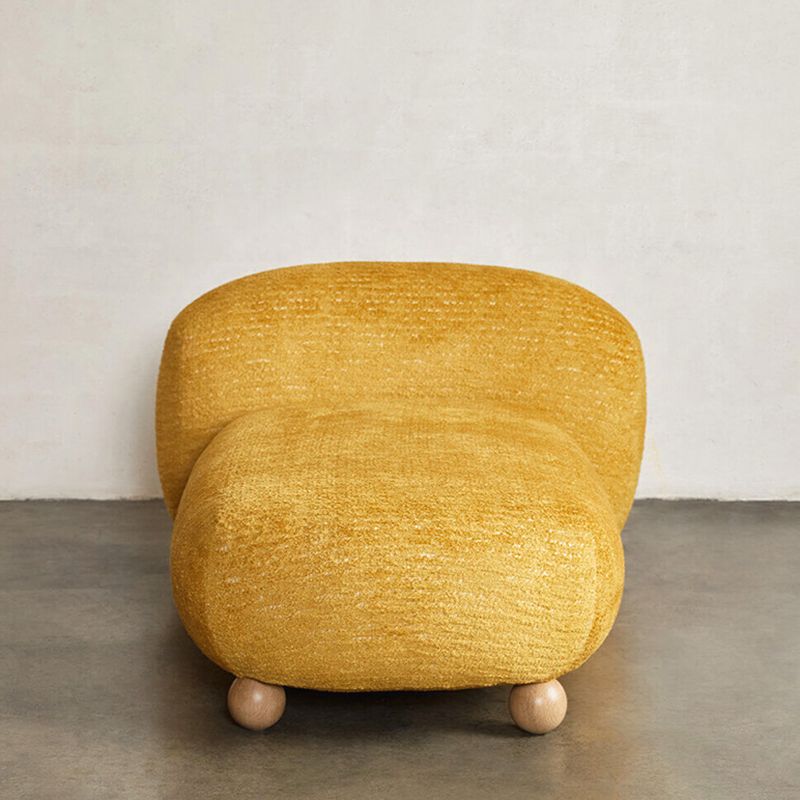 Scandinavian with Arms Wooden Chaise Square Arms for Bedroom Living Room