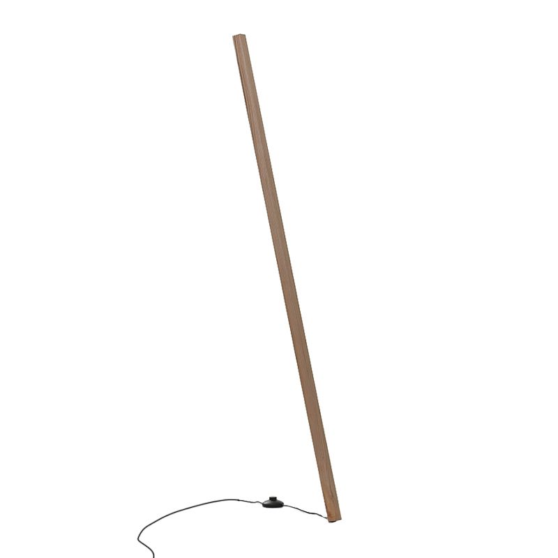 1 Light Linear Floor Lamp Contemporary Wood Standard Lamps for Bedroom