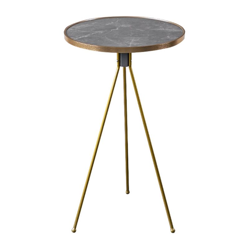 Modern Round Bar Table Artificial Wood Table Metal Base for Balcony