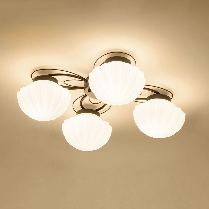 Modern Style Bowl Shape Flush Mount Metal Ceiling Light for Hallway