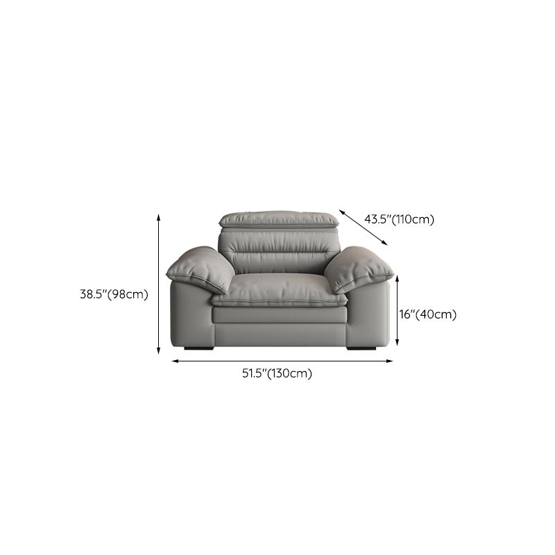 Farmhouse Pillow Top Arm Sofa Gray Down Fill Cushions Seating