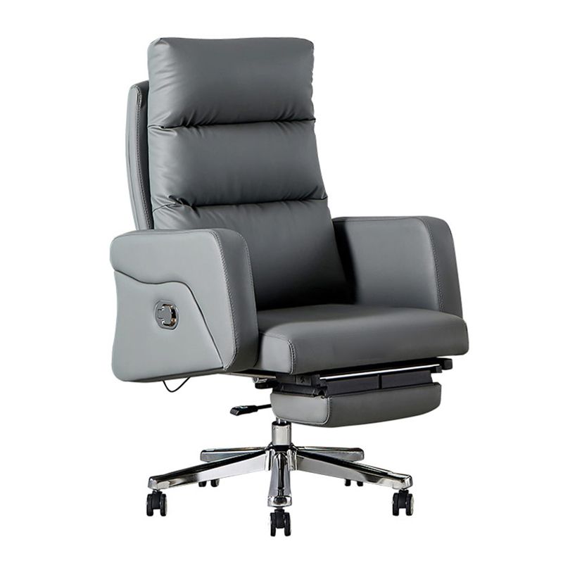 High Back Executive Ergonomic Chair Footrest Fixed Arms Managers Chair