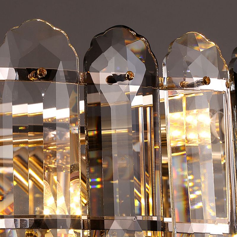 Contemporary Style Geometry Pendant Chandeliers Crystal Chandelier Lighting in Grey