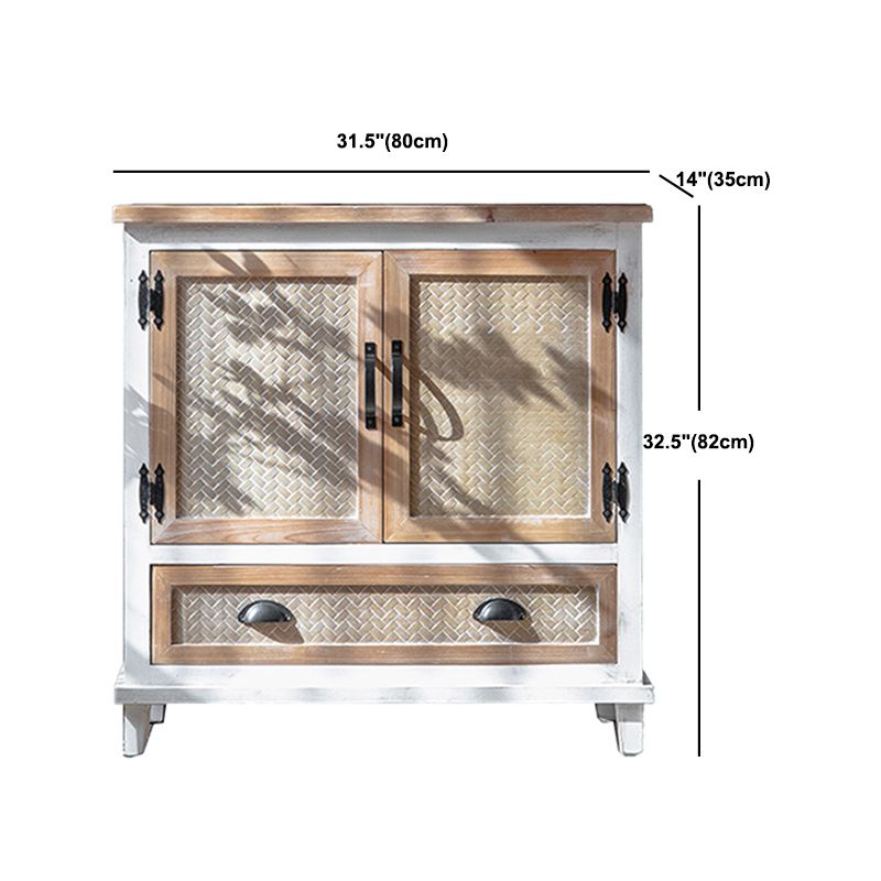 Contemporary 13.8" Wide Wooden Chest, Rectangle Accent Cabinet with Drawer