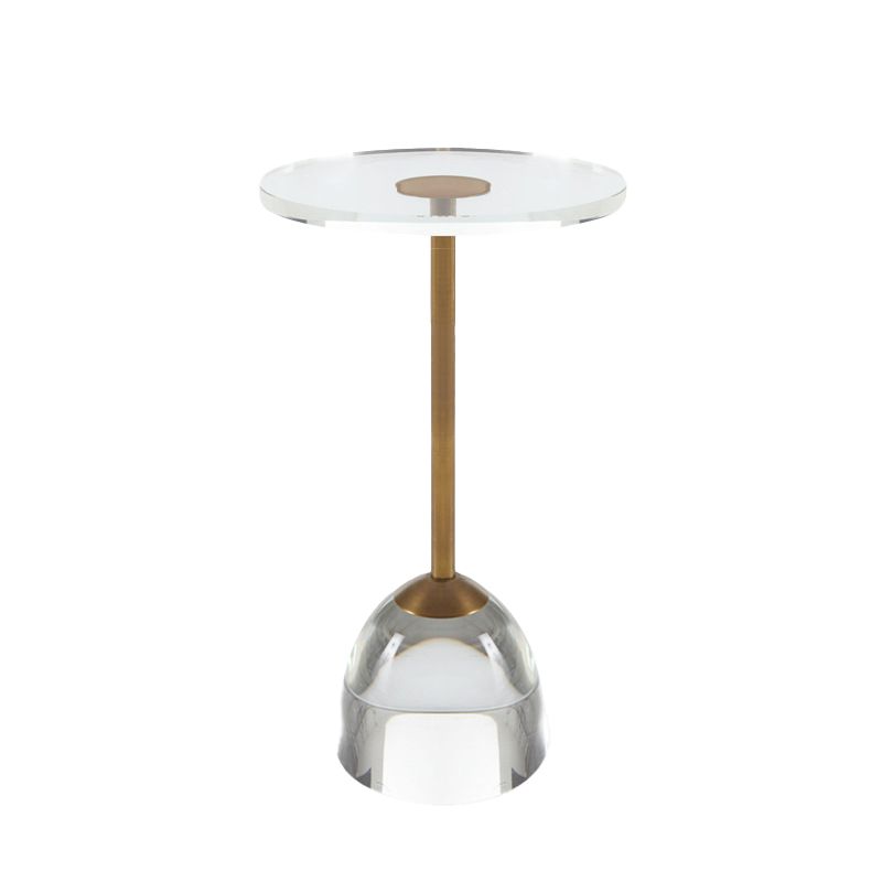 Round Shape Sofa Side Accent Table Pedestal End Table, 15.7" W x 15.7" D x 22.4" H