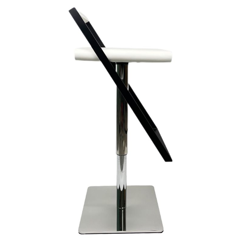 Leather Bar Stool Industrial Backrest Counter Stool for Living Room