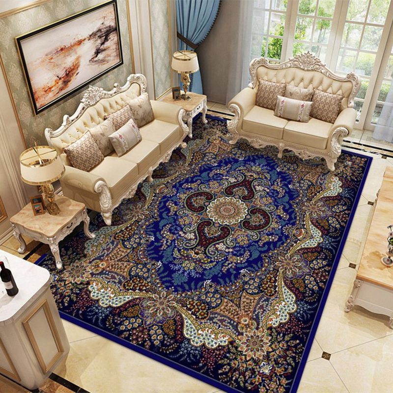 Bohemian Non-slip Carpet Polyester Area Carpet Stain Resistant Rug for Living Room