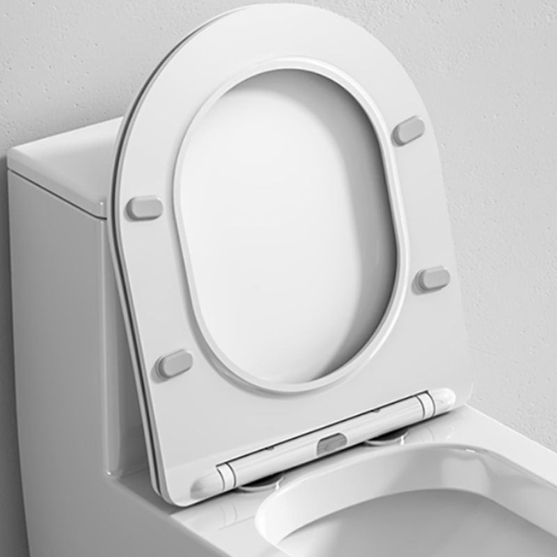 Modern White Floor Mounted Toilet Slow Close Seat Included Toilet Bowl for Bathroom