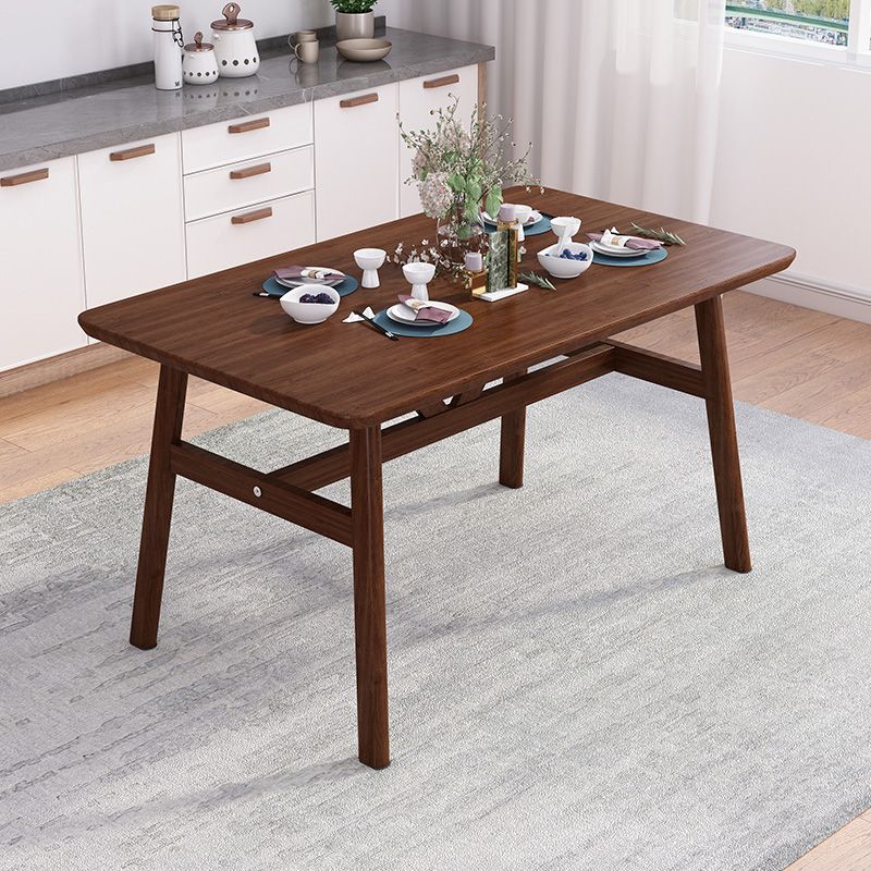 Trestle Base Dining Table Rectangle Table for Kitchen Dining Room