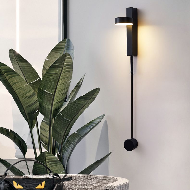 Lampada da parete da parete da muro di lettura in metallo a 1 luce per camera da letto