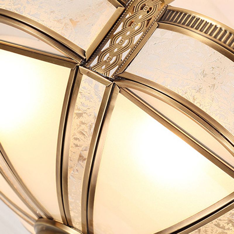 Multi Light Ceiling Lamp Colonial Style Glass Ceiling Lighting for Dining Room