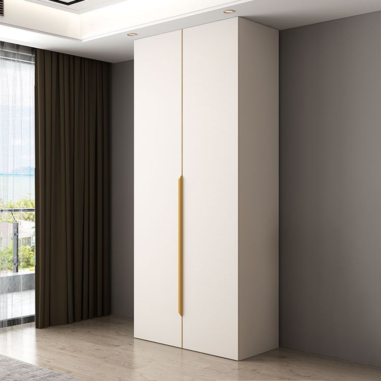 Modern Hinged Wardrobe Closet White Engineered Wood Wardrobe Armoire