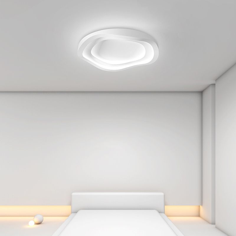 Contemporary White Flush Mount Lighting Unique Acrylic Ceiling Light