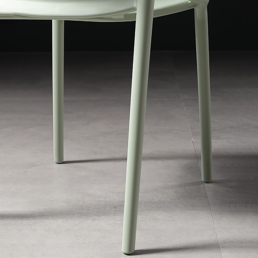 Sillas apilables de estilo moderno, sillas sin brazos con patas de plástico para cocina