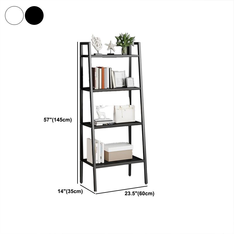 Contemporary Open Bookcase Metal Ladder Bookshelf for Kitchen