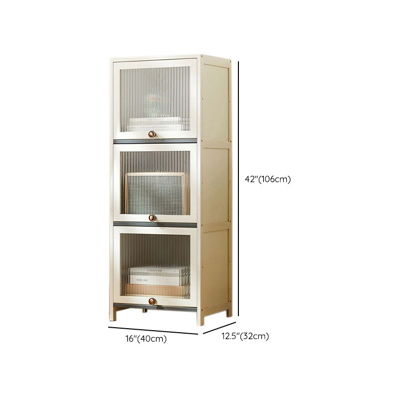 Contemporary White Wood Storage Cabinet Knobs Rectangle Storage Cabinet