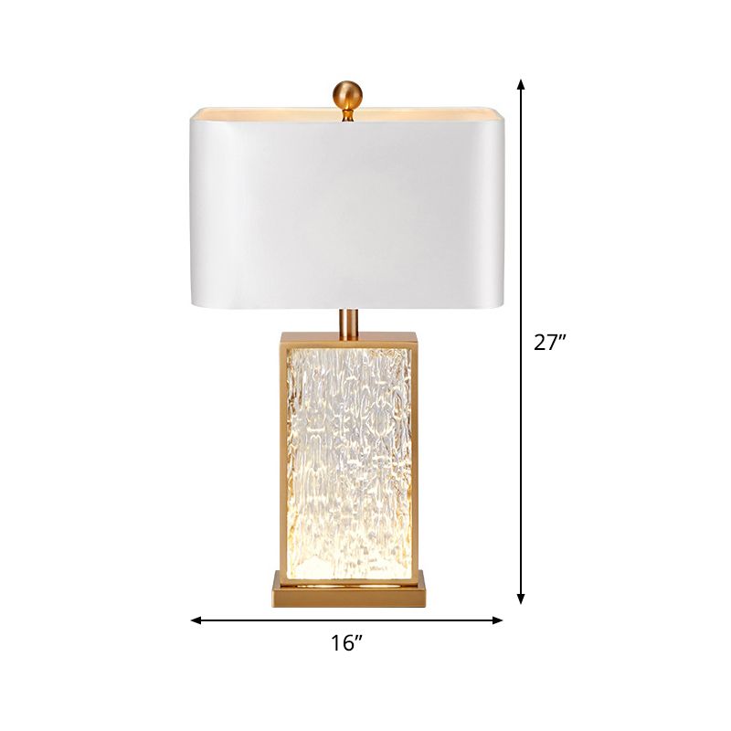 Rechteck Fabric Task Lighting Modernismus 1 Glühbirnen weißes Lesebuchlicht für das Studium