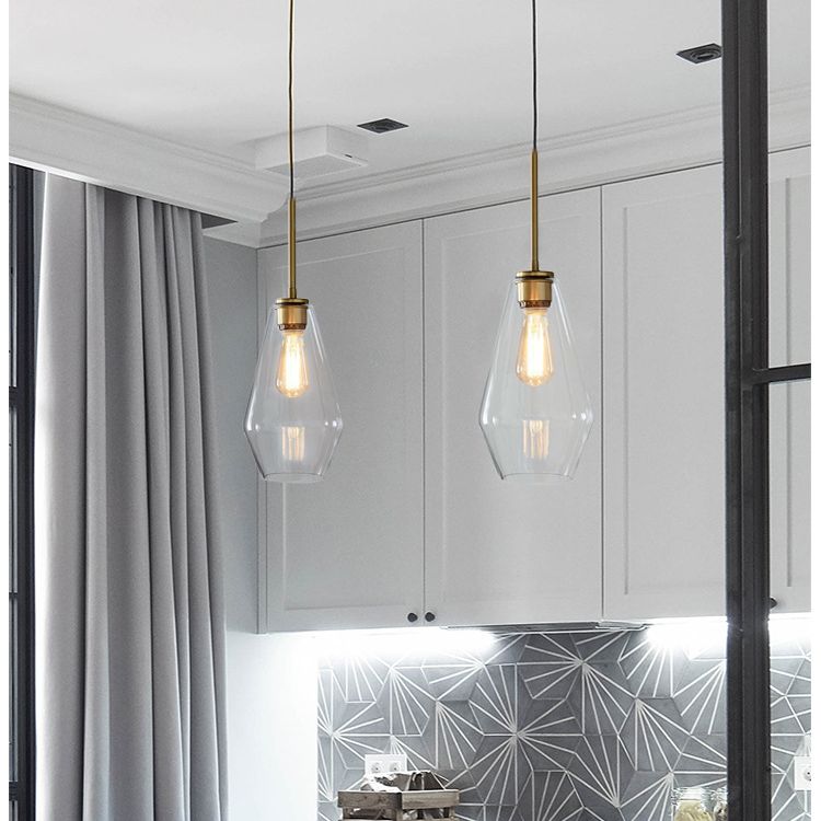 Minimalismo appiccicoso soffitto a coppa a forma di illuminazione a sospensione con tonalità di vetro