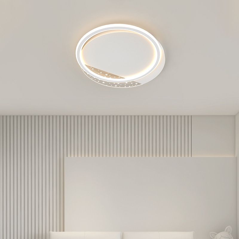 Modern Ceiling Light White LED Ceiling Mount Light with Acrylic Shade for Bedroom