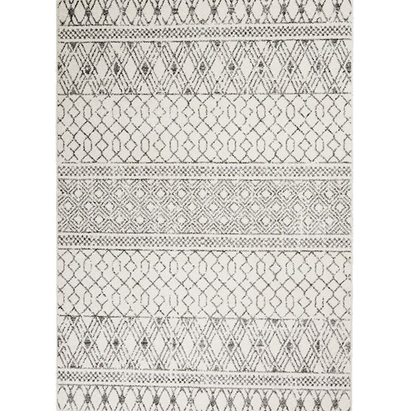 Beige Lijn Tapijten Polyester Modern Tapijt Non-Slip Backing Rug voor woonkamer
