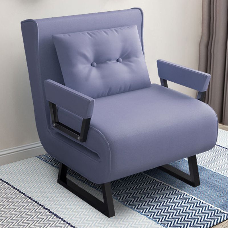 Faux Leather Chair Convertible Arms Included Chair for Living Room and Apartment