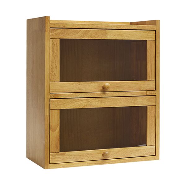 Contemporary Sideboard Cabinet Rubberwood Sideboard with Doors for Kitchen