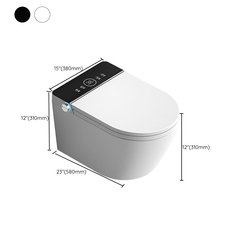 Contemporary Wall Hung Flush Toilet Heated Seat Included Urine Toilet for Bathroom