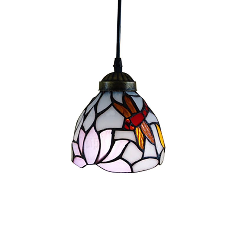 Dining Room Lighting Fixtures Tiffany, Stained Glass Dragonfly Ceiling Pendant Lamp