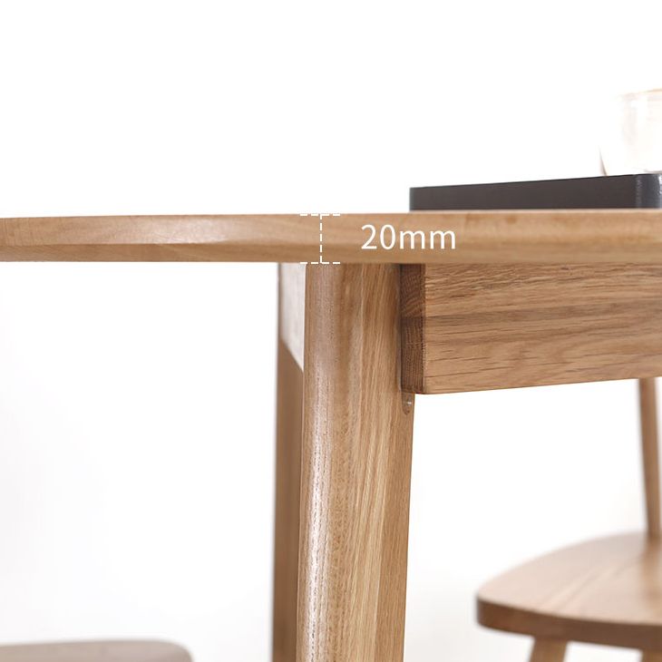 Tripod Base Dining Site Table Table de cuve contemporaine avec bois massif