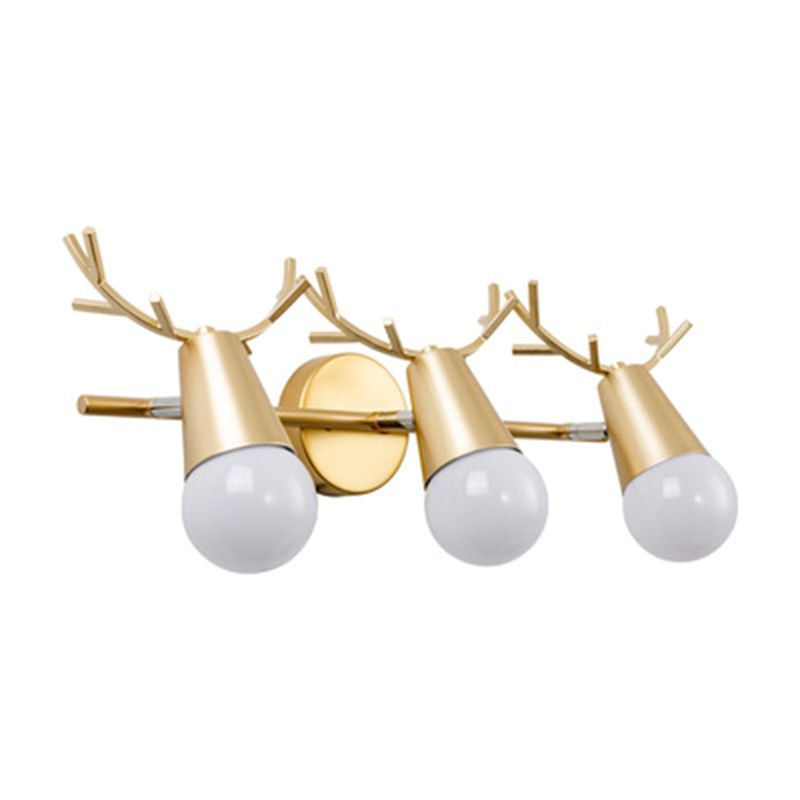 Antler-shaped Vanity Wall Light Nordic Light Extravagant Style Copper Vanity Lamp