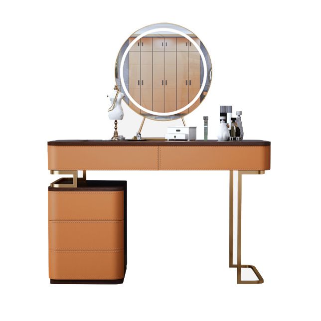 29.53 " Height 5-Drawer Makeup Table Solid Wood Vanity Dressing Table