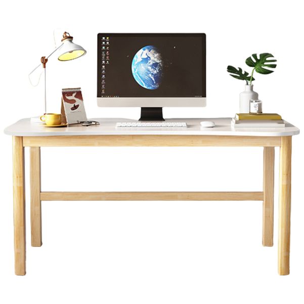 Modern Solid Wood Writing Desk 23.62" W Curved Shape Office Desk