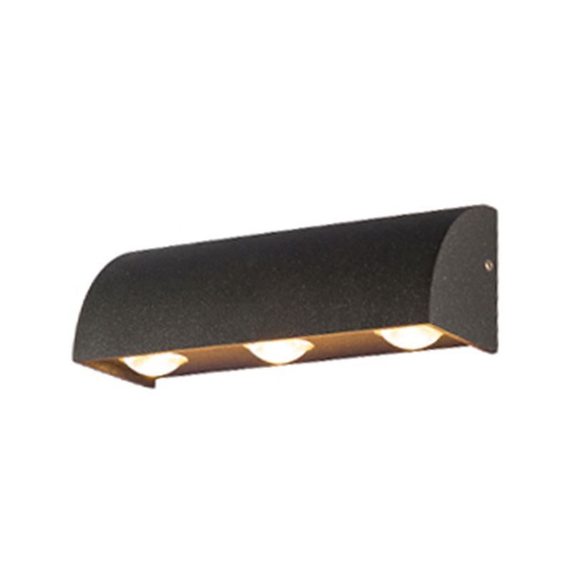 Contemporary Wall Sconce Black Curve Wall Light Fixture for Courtyard