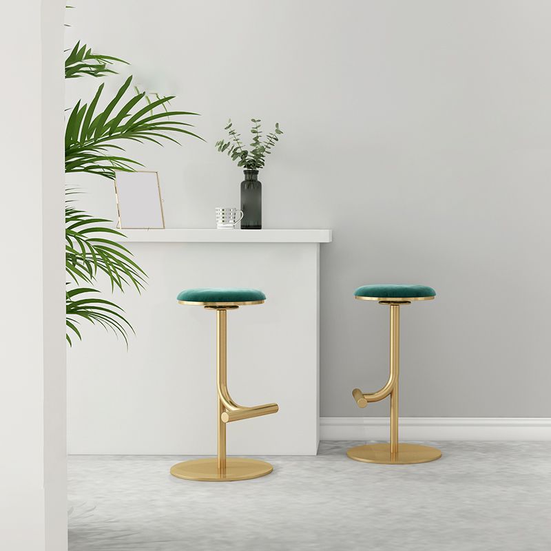 Backless Adjustable Height Counter Stool Modern Round Seat Bar Stool