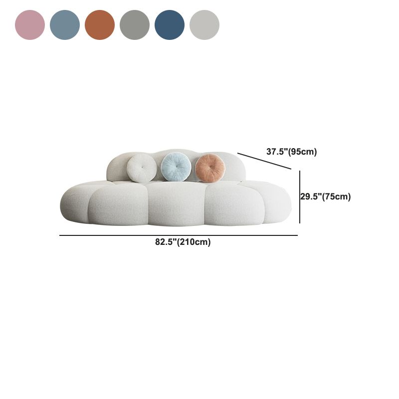 Stain-resistant 3/4-seat Sofa Statement Pillow Back Armless Sofa