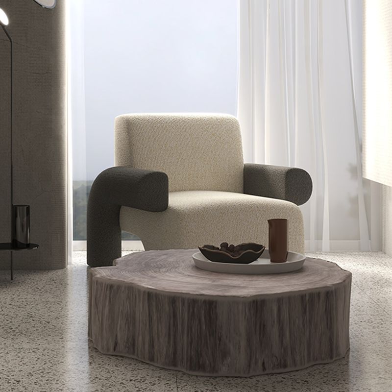 Nordic Style Living Room Velvet Round Arms Tight Back Arm Chair