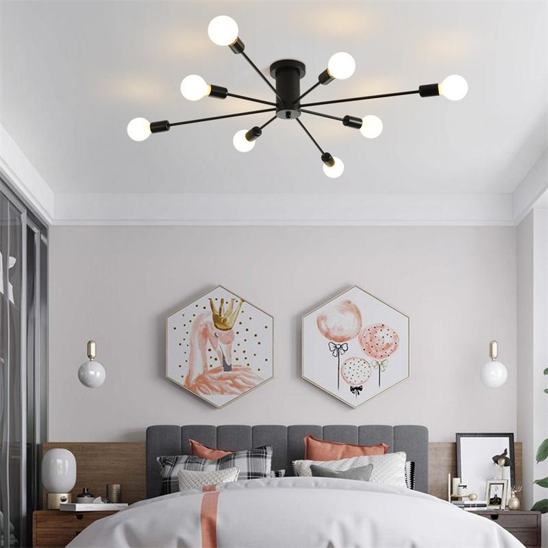 Contemporary Metal Ceiling Lamp Simplicity Flush Mount Light Fixture for Living Room
