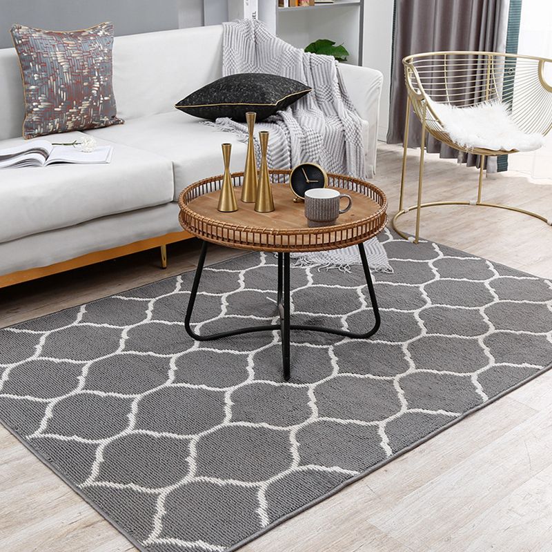 Modern grijze tapijt Leisure geometrisch gebied Tapijten Polyester woonkamer tapijt met niet-slipachter