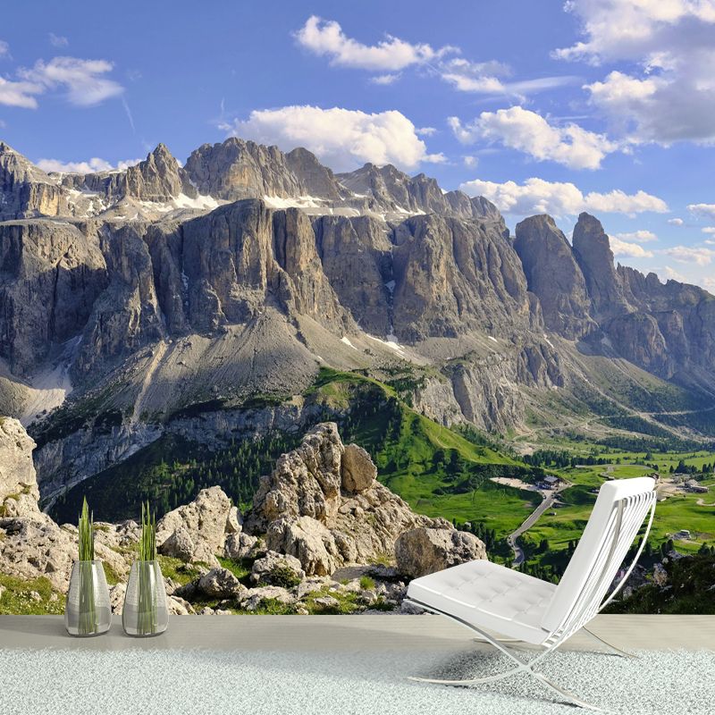 Tall Mountain Environment Friendly Mural Wall Covering for Living Room